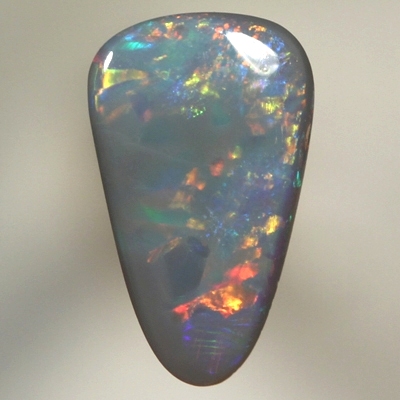 SOLID SEMI BLACK OPAL Bright sparkling red fire